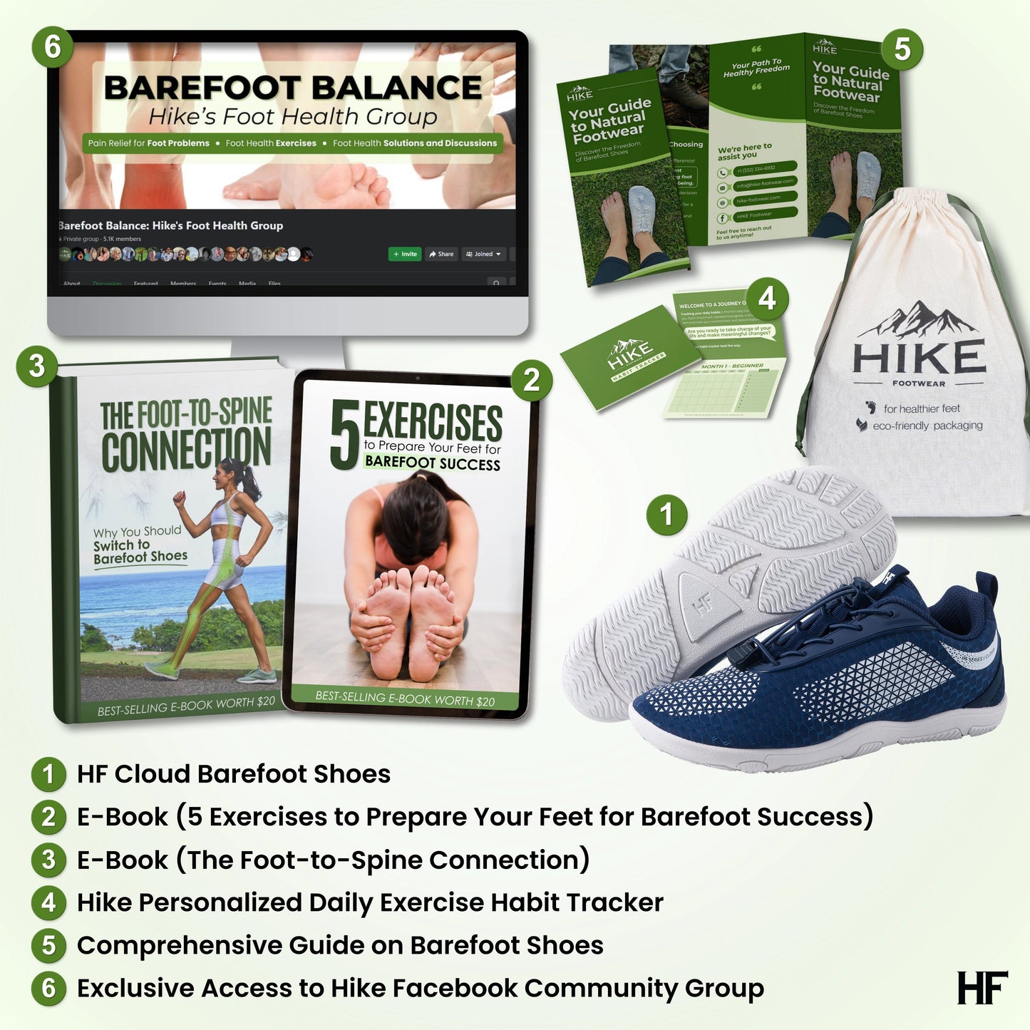 HF Series x Cloud – Ergonomic & Supportive Barefoot Shoes (Unisex)